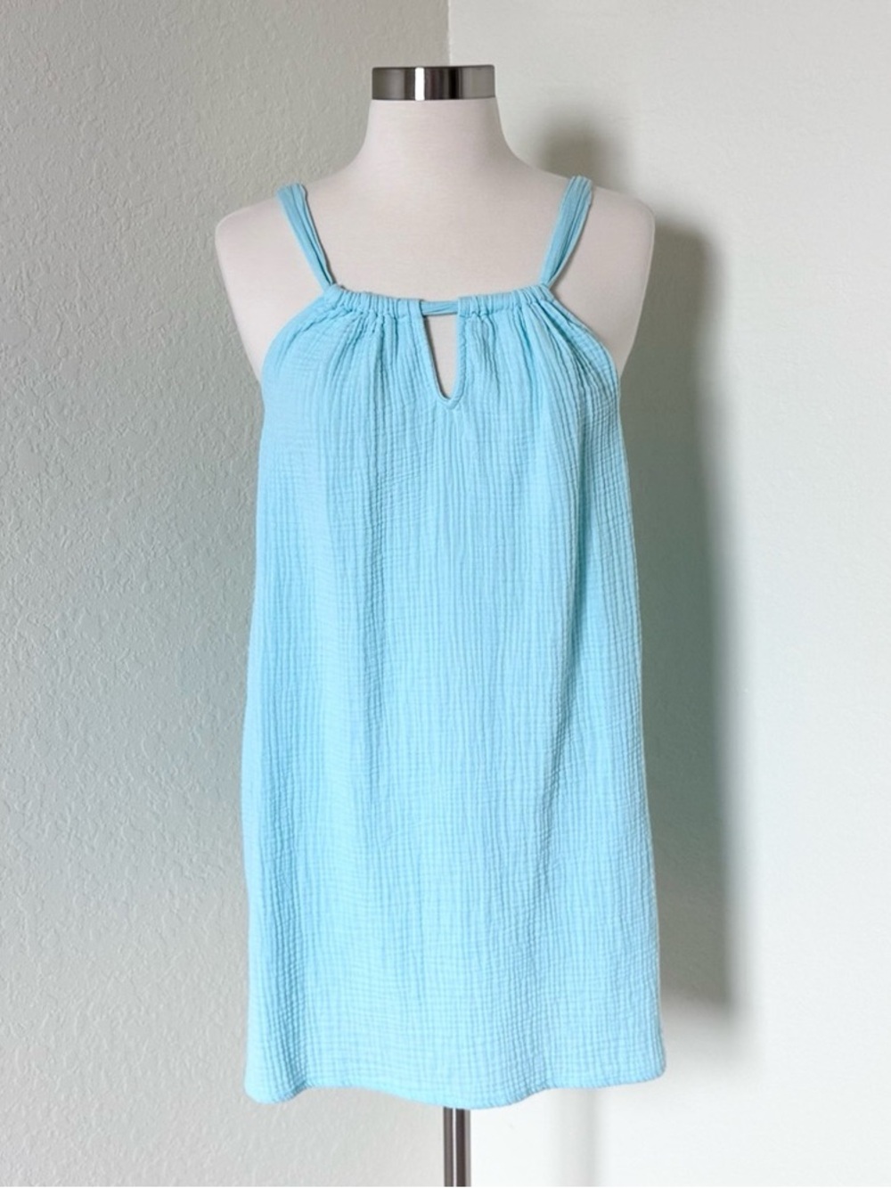 Shade & Shore Light Blue Gauze Summer Dress